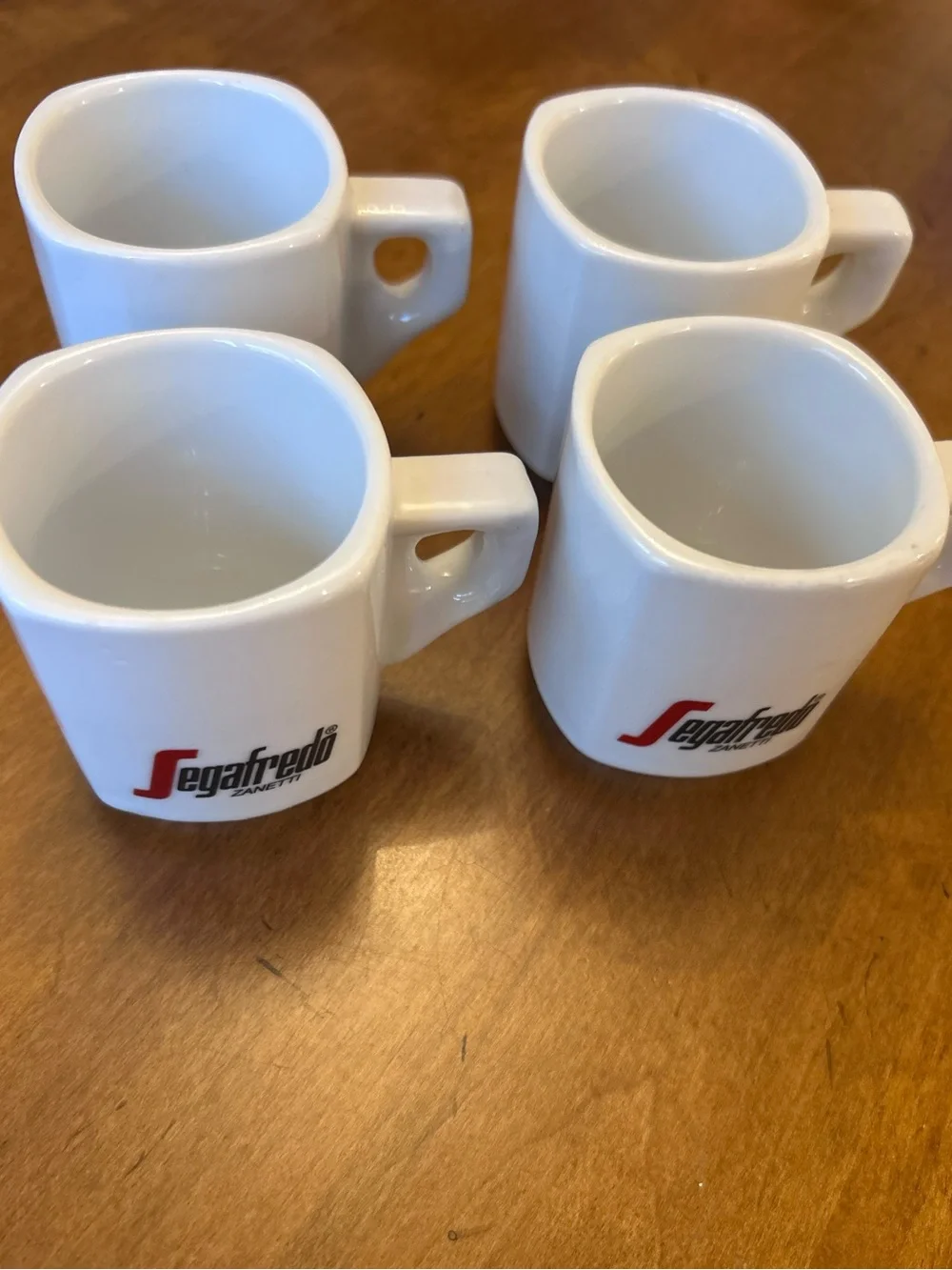 Vintage Segafredo Zanetti Italian Espresso Cups, Set of 4 Plus Creamer